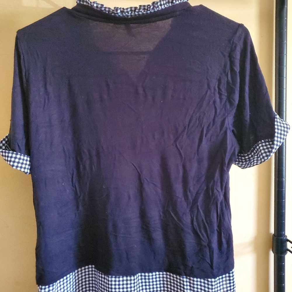 ELLE Women's Short Sleeves Top, Size:M - Picture 5 of 6